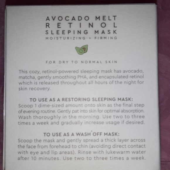 💖NIB Glow Recipe Avocodo Retinol Sleeping Mask - Picture 3 of 6